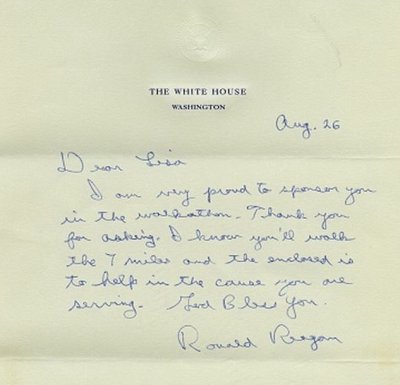 Письмо Рональда Рейгана, которое он послал маленькой девочке в 1986 году, выставлено на продажу
