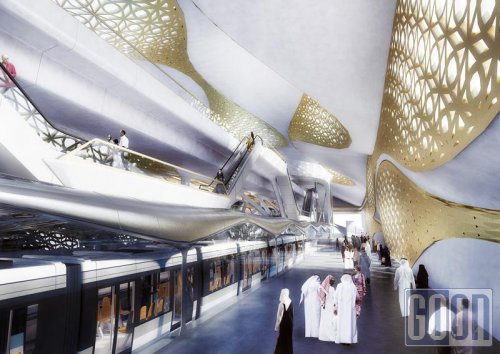 В Эр-Рияде возведут станцию метро, украшенную золотом