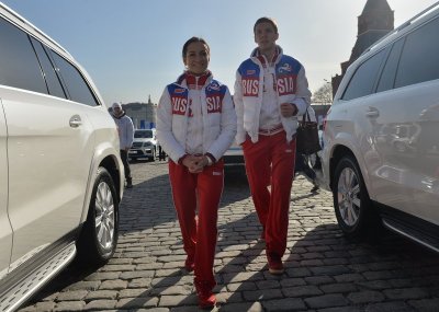 Награждение российских призеров Олимпиады прошло на Красной площади