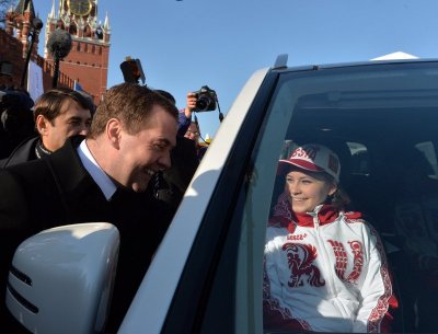 Награждение российских призеров Олимпиады прошло на Красной площади